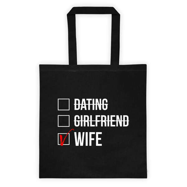 Wife Checked Box (Dark) Women's Tote Bag