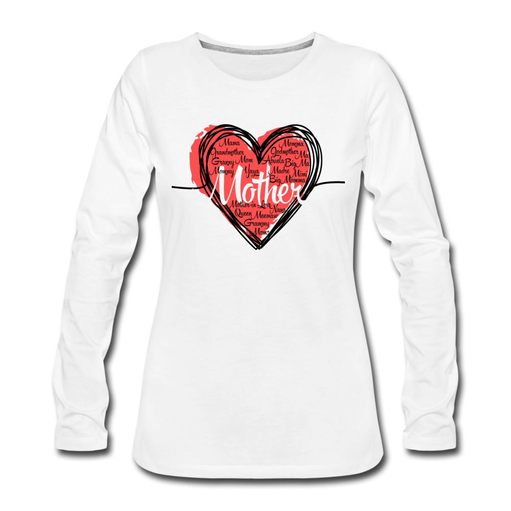 Mother Heart Long Sleeve (light) - white