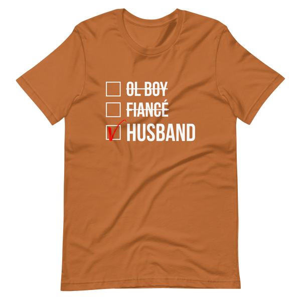 Husband Checked Box (Dark) T-Shirt