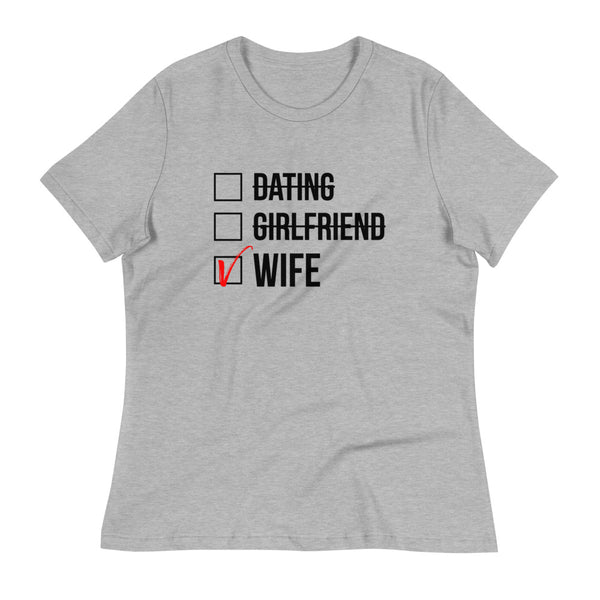 Wife Checked Box (Light) Women's Relaxed T-Shirt