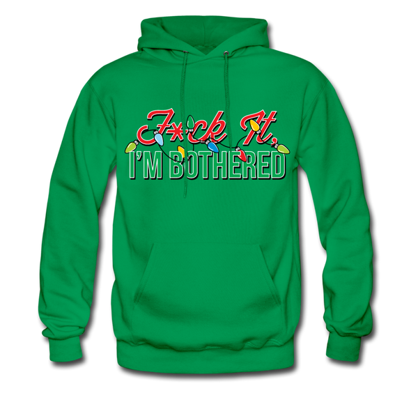 F*ck It, I'm Bothered (Xmas Lights) Hoodie - kelly green